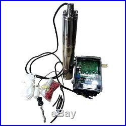 DC 72V Brushless Solar Deep Well Submersible Pump 1300W Screw Water Pump, 393.7FT
