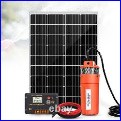 DC HOUSE 120W Solar Powered Pump Kit 12V DC Deep Well Submersible Water Pump