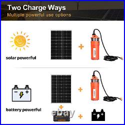 DC HOUSE 120W Solar Powered Pump Kit 12V DC Deep Well Submersible Water Pump