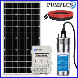 DC HOUSE Solar Deep Well Water Pump Kit Stainless Water Pump, Battery, Solar Panel