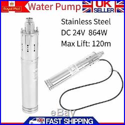 DC24V 864W Steel Submersible Deep Well Water Brushless Pump Solar Powered UK