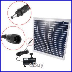 DC6-12V 15W Solar Power Fountain Water Pump Panel Kit Pool Pond Submersible