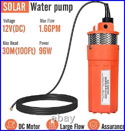 DCHOUSE 12V Submersible Water Pump, Solar Powered Water Pump High Lift Max 10ft