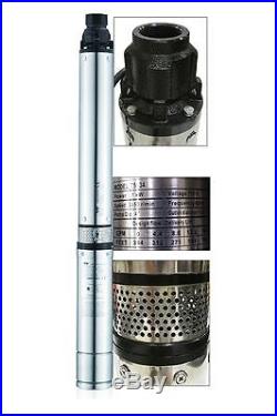 DEEP SUB WELL SUBMERSIBLE PUMP 1HP 110v STAINLESS STEEL WATER UNDERWATER 333ft
