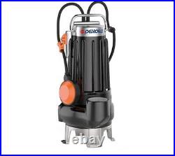 DOUBLE CHANNEL Submersible Pump Sewage Water MCm15/45 1,5Hp 230V MC Pedrollo