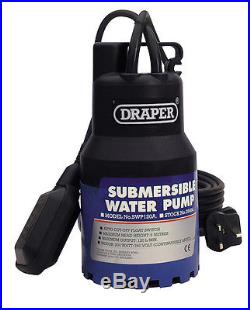 DRAPER 120L/Min 200W 230V Submersible Water Pump w 6M Lift + Float Switch 35464