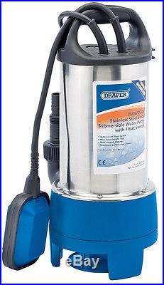 DRAPER 208L/min 750W 230V Stainless Steel Submersible Dirty Water Pump with Floa