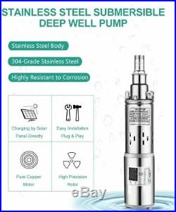 Deep Well Pump Borehole High Water Flow Garden Pool Submersible Complete Kit