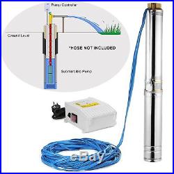 Deep Well Water Pump Submersible Stainless Steel 249FT With Control Box 4000 L/h
