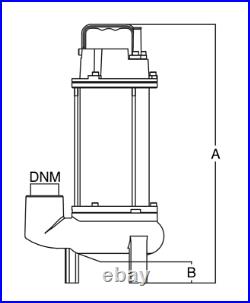 Dirty Water Pump BBC Semisom 450L 1.1KW, 230V Vortex Impeller 50mm solids 10metes
