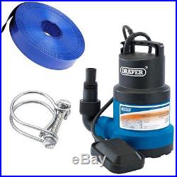 Draper 61584 Submersible Sub Water Pump Float Switch Clean Water & Hose & Clamp