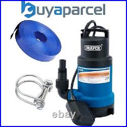 Draper 61667 Submersible Sub Dirty Water Pump Float Switch & Flat Hose & Clamp