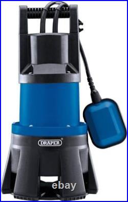 Draper 98919 1300W Submersible Dirty Water Pump with Float Switch, Blue