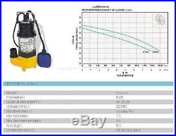 EX-RETURN 250W Submersible Sewage Dirty Waste Water Pump Floating Switch