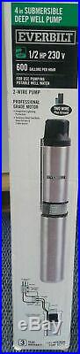 Everbilt 1/2 HP Submersible 3-Wire Motor 10 GPM Deep Well Potable Water Pump