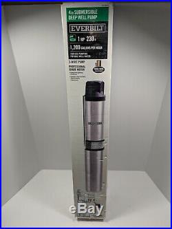 Everbilt 1 HP, 3-Wire, 20GPM, Deep Well Submersible Water Pump FREE SHIPPING