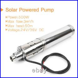 Farm Ranch Solar Panel Powered Water Pump Submersible 50m DC 24V 3m³/H 500W