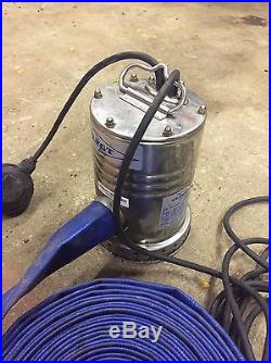 Flygt Submersible Water Pump Stainless Steel 240v GF 17 A Hose Pipe Industrial