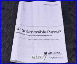 Goulds 3 HP Submersible Water Well Pump with 4 Pump End Residential Water Systems