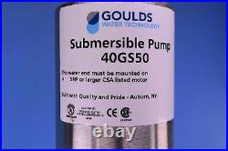 Goulds 40 GPM 5 HP Submersible Water Well Pump with 4 Pump End Residential Water
