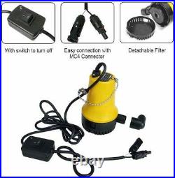 Grid-off 12V Submersible Garden Pond Water Pump Battery System Kits+Solar Panel