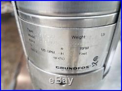 Grundfos 16S07-12 4 Submersible Water Well Pump and MS402 Motor 10 GPM. 75 HP