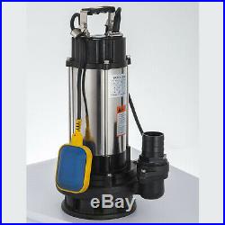 Heavy Duty 2200W 3HP Submersible Sewage Dirty Water Pump Float Switch 230V