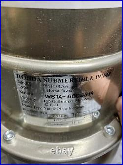 Honda Self-Priming Submersible Trash Water Pump 9000GPH 1HP 2 Port 611100 P-12