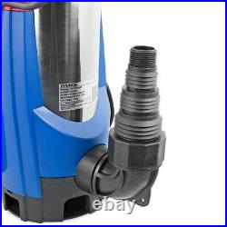 Hyundai HYSP850D Stainless Electric Submersible Dirty Water Pump Black/Blue