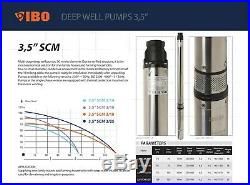 IBO 3.5SCM2-14 SUBMERSIBLE WELL WATER PUMP 74m 4200l/h, 1.1kW, 230V + CABLE 18m