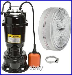 IBO 550W Submersible Sewage Dirty Water Septic Pump Float Switch + 30m fire hose