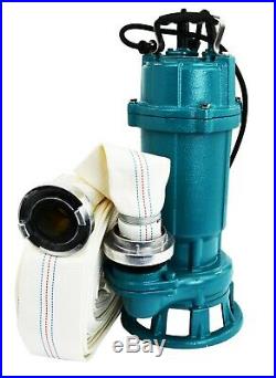 IBO FURY1.5kW Submersible Sewage Dirty Water Septic Sump Pump +grinder +20m hose