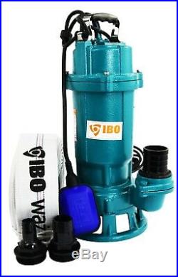 IBO FURY550 Submersible Sewage Dirty Water Septic Sump Pump + grinder + 20m hose