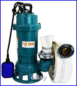 IBO FURY550 Submersible Sewage Dirty Water Septic Sump Pump + grinder + 30m hose