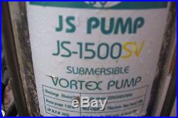 JS Pump JS-1500sv vortex pump Submersible Sub Water pump 3 heavy duty 240 volt
