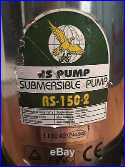JS RS -150 -2 Submersible Pump For Clean/ Dirty Water Drainage 110V