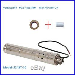 MAX 30m Head 24VDC 3m3/h PV Brushless Screw Solar Powered Submersible Water Pump