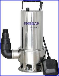 MEDAS 1100W 11000 L/H Electric Portable Stainless Steel Submersible Dirty Water