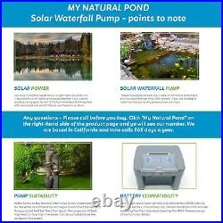 MNP SP25 Powerful Solar WATERFALL Pond Pump Kit 647 GPH MAX HEAD 6 Feet