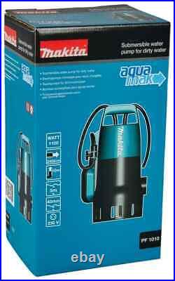 Makita PF1010/2 Electric Submersible Drainage Water Pump 1100W 240L 240v Silver