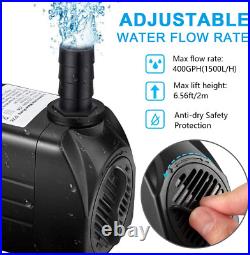 Maxesla Submersible Water Pump 400 GPH 1500L/H Mini Electric Fountain Water Pump