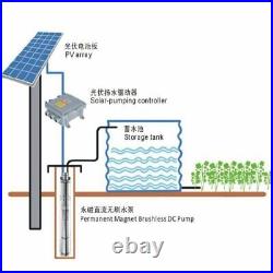 Mppt regulator solar water pump DC 24v 140w Deep Well Tauchpumpe 24v 1.3m³/h
