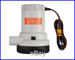 NEW 12V SUBMERSIBLE BOAT BILGE WATER PUMP 2000GPH / 7550LPH Compare to Rule