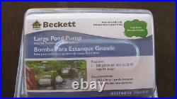 New Beckett Large Pond Pump 550 GPH G535AG20 P/N 7060310 Sealed