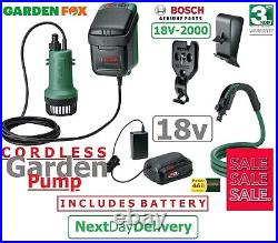 New Bosch 18V2000 Cordless Battery GARDEN WATERPUMP 06008C4271 4059952617558 ZTD