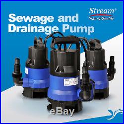 New Electric Submersible Garden Well Pond Pump For Clean Dirty Water Flood Pool