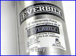 New Everbilt 1 HP Submersible 3-Wire Motor 20 GPM Deep Well Potable Water Pump