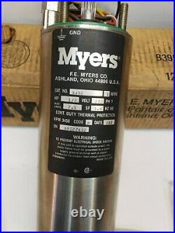 New Myers 4 Submersible Water Well Pump Motor 3 Wire 230V, 1/2 HP Free Shipping