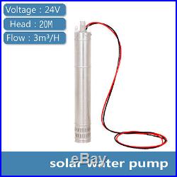 New Submersible Solar Water Pump DC24V 3000L/H 20m 384W Head Submersible