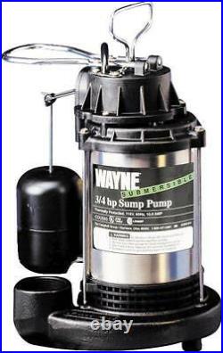 New Wayne Cdu980e Submersible Cast Iron Stainless 3/4hp Water Sump Pump & Switch
